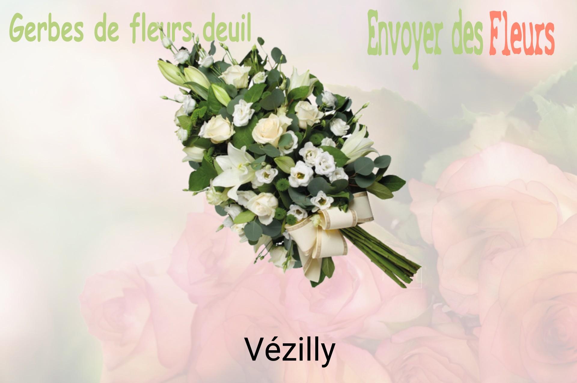 Gerbe de fleurs de deuil livrée à Vézilly